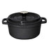 SOGA Cast Iron 24cm Stewpot Casserole Stew Cooking Pot With Lid 3.6L Black