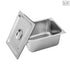 SOGA Gastronorm GN Pan Full Size 1/2 GN Pan 15cm Deep Stainless Steel With Lid