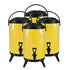 SOGA 4X 18L Stainless Steel Insulated Milk Tea Barrel Hot and Cold Beverage Dispenser Container with Faucet Yellow