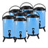 SOGA 8X 14L Stainless Steel Insulated Milk Tea Barrel Hot and Cold Beverage Dispenser Container with Faucet Blue