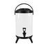 SOGA 10L Stainless Steel Insulated Milk Tea Barrel Hot and Cold Beverage Dispenser Container with Faucet White