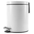 SOGA Foot Pedal Stainless Steel Rubbish Recycling Garbage Waste Trash Bin Round 12L White
