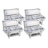 SOGA 4X Stainless Steel Chafing Triple Tray Catering Dish Food Warmer