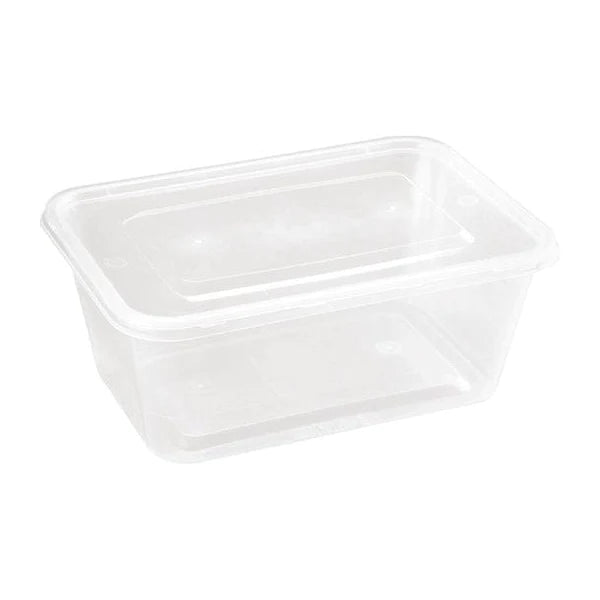 1000ML RECTANGLE CONTAINERS WITH LID 50 PACK