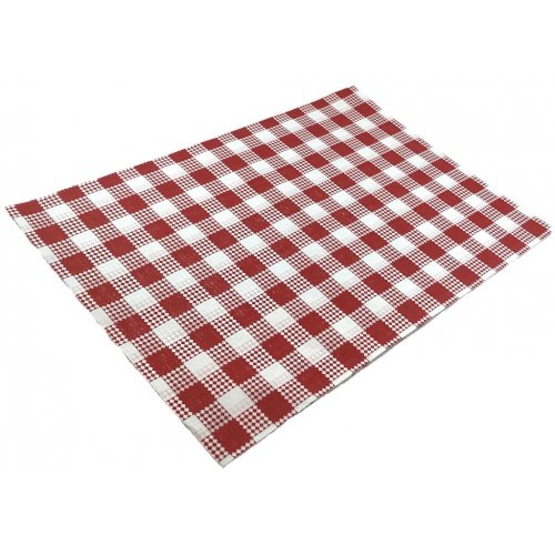 Greaseproof Paper Red 1/4Cut 200x300mm