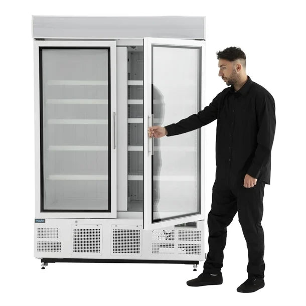 Polar G-Series Upright Display Freezer White - 920Ltr