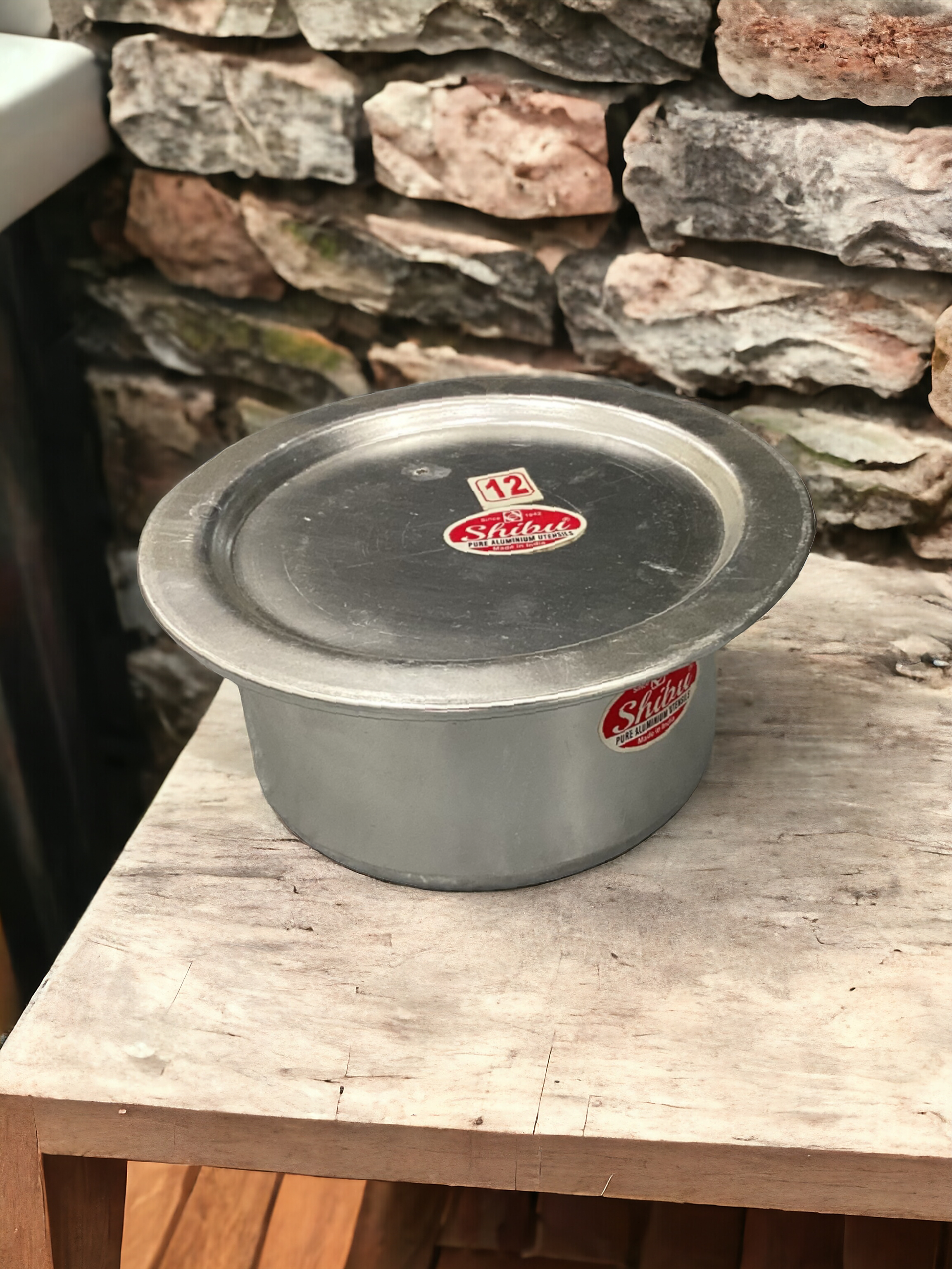 Aluminium Pot With Lid-SIZE 12