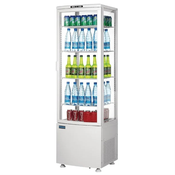 Polar C-Series Curved Door Display Fridge White - 235Ltr