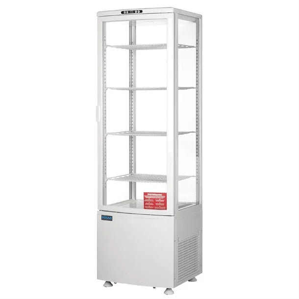 Polar C-Series Curved Door Display Fridge White - 235Ltr