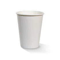 12oz Single Wall White Coffee Cup 90mm (50 pc)