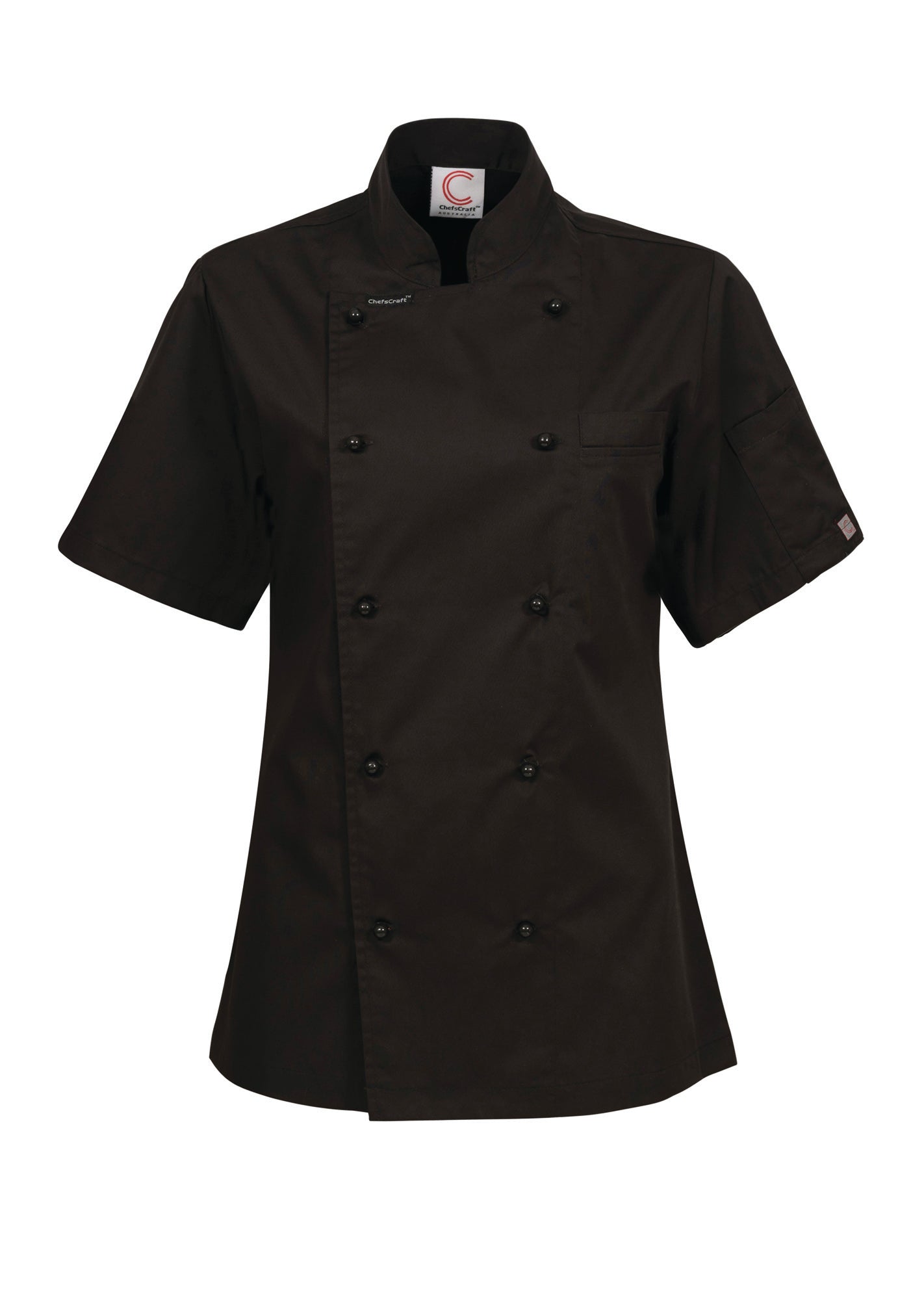 ZIP CLOSURE CHEFS JACKET Black (Small)