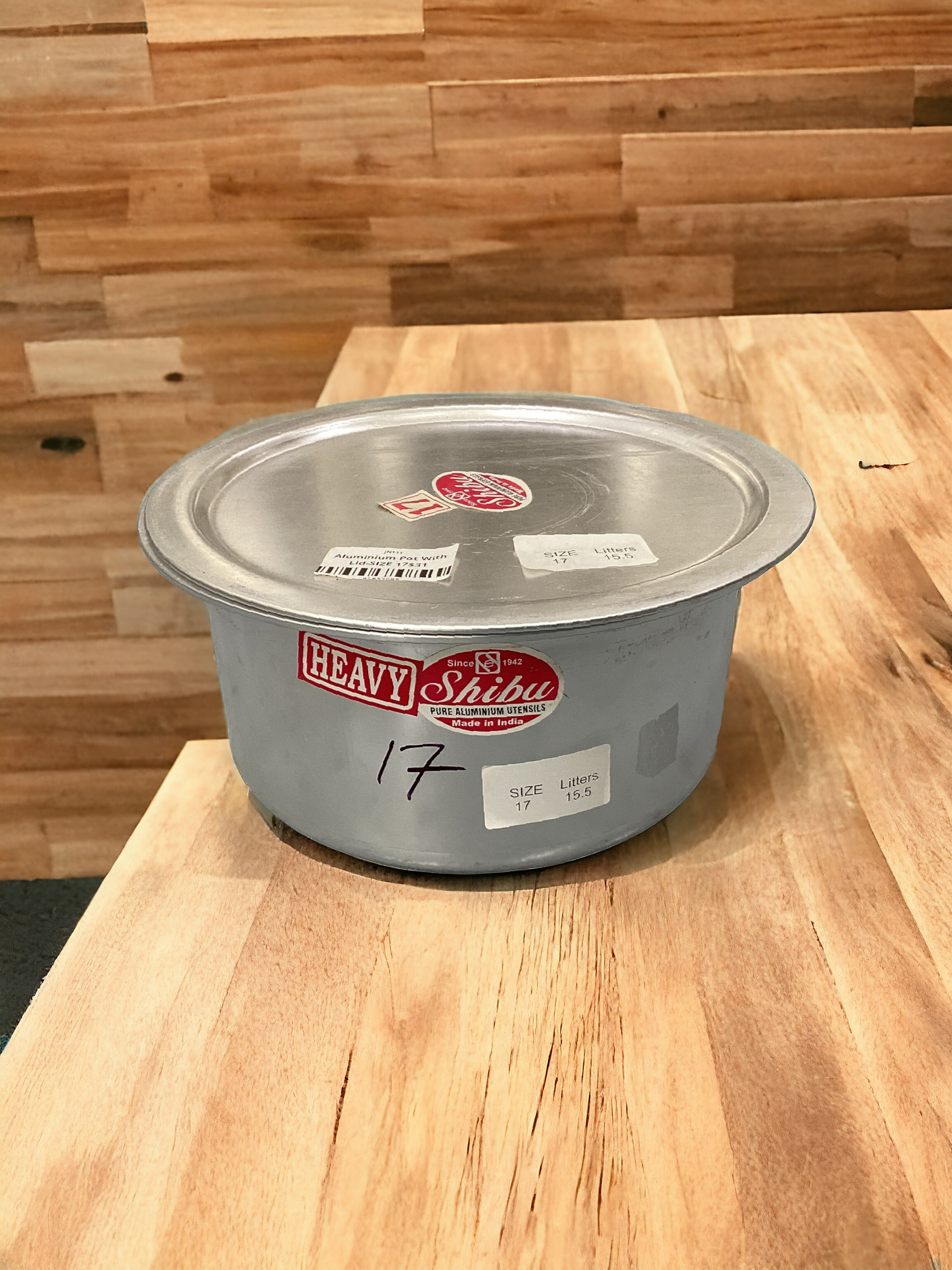 Aluminium Pot With Lid-SIZE 17