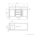 Single Sink Cabinet with Drawers and Doors Sink on Left 1800x600x900+150mm