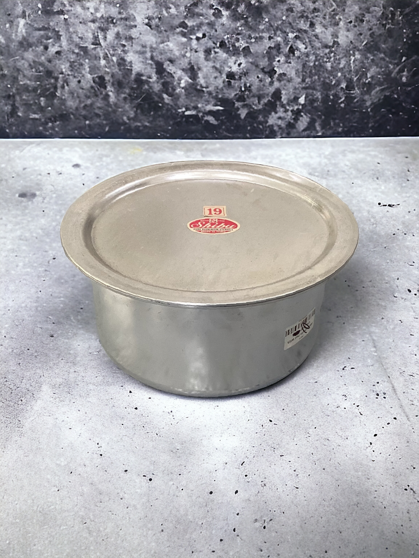 Aluminium Pot With Lid-SIZE 19