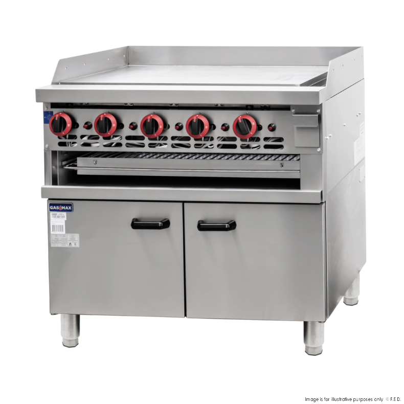 Gas Griddle & Gas Toaster 915x815x970mm NG - 75mj/h NAT 3/4 REG