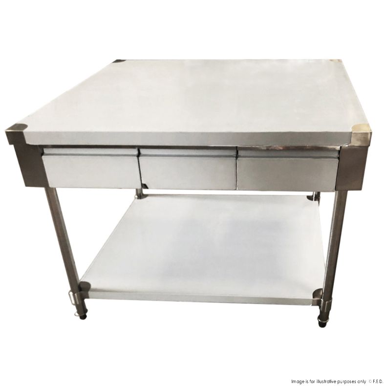 Workbench with 3 Drawer (each side) and Under shelf 1500x1000x900mm