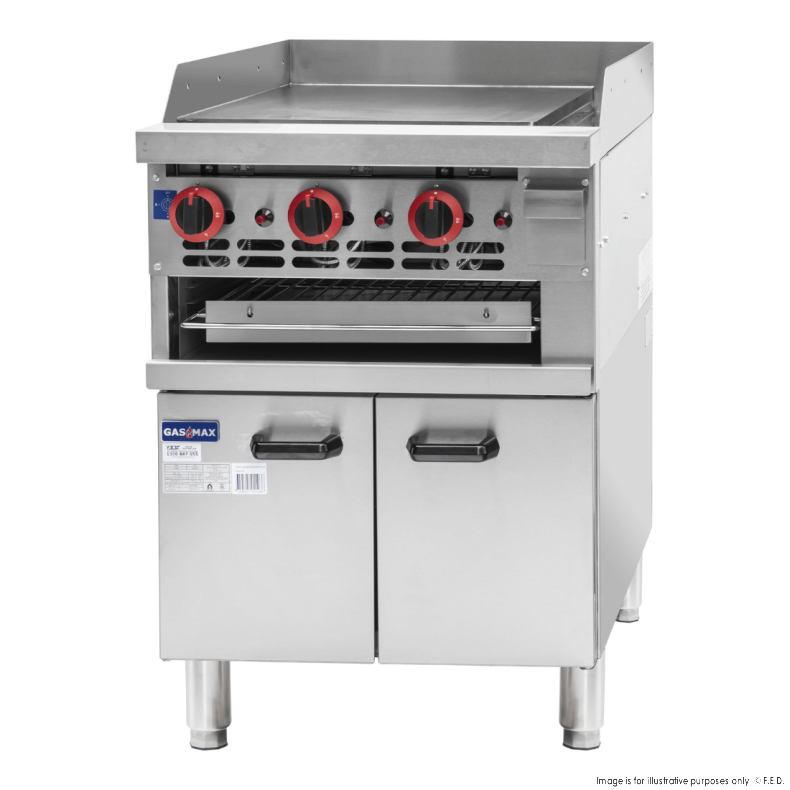 Gas Griddle & Gas Toaster 610x815x970mm NG - 46.5mj/h NAT 3/4 REG