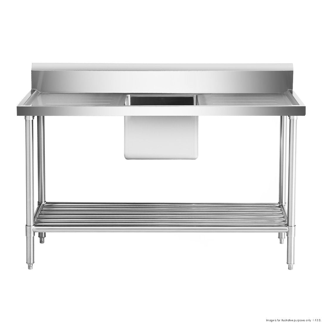 Single Sink Bench - Centre 1500x600x900mm