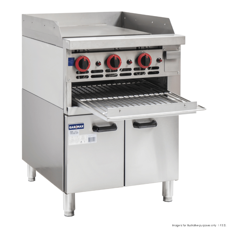 Gas Griddle & Gas Toaster 610x815x970mm NG - 46.5mj/h NAT 3/4 REG