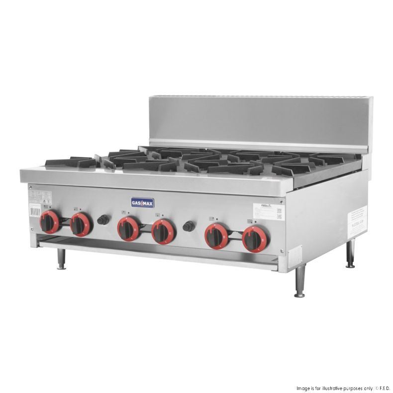 Gas 6 Burner Cook Top 902x824x575mm LPG-120mj/h
