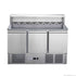 FED-X Three Door Salad Prep Fridge with Marble Top - XGNS1300E