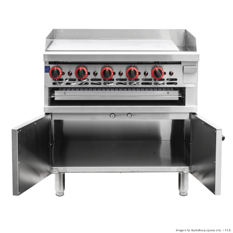 Gas Griddle & Gas Toaster 915x815x970mm NG - 75mj/h NAT 3/4 REG