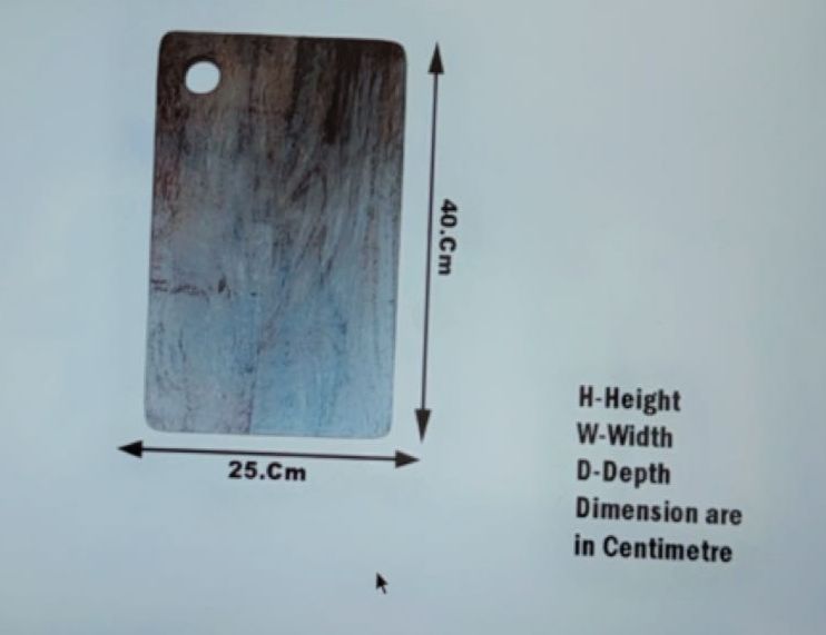 Traditional chopping  board with hole set of 2 25x40cm