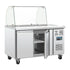 Polar U-Series Refrigerated GN Counter Saladette with Sneeze Guard - 2 Door