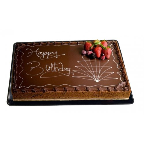 Platter Rect Slab Cake 46.5x34x3.8cm Black 1pc