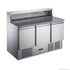 FED-X Three Door Salad Prep Fridge with Marble Top - XGNS1300E