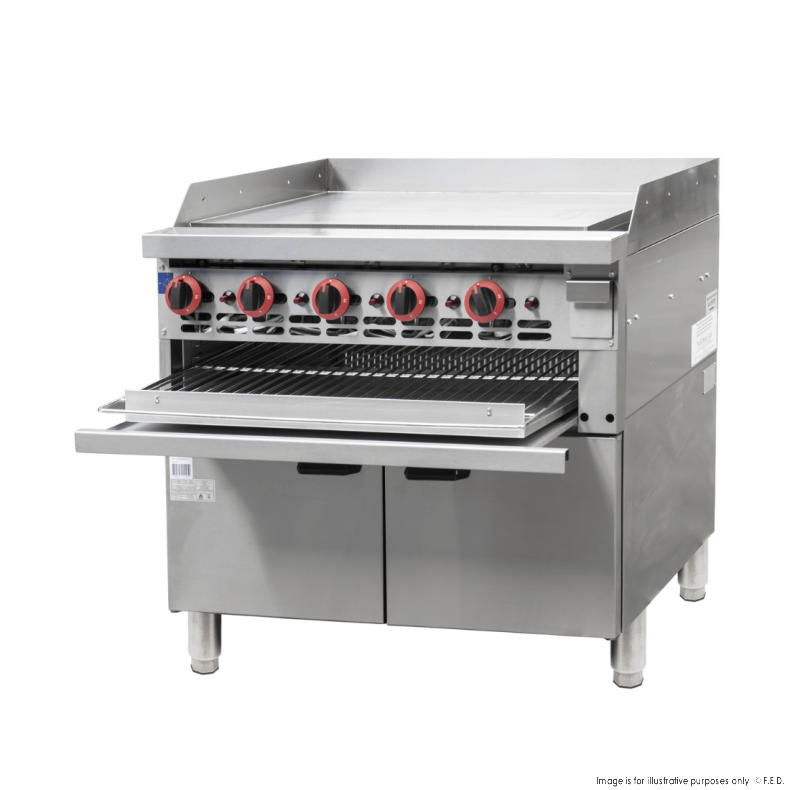Gas Griddle & Gas Toaster 915x815x970mm NG - 75mj/h NAT 3/4 REG