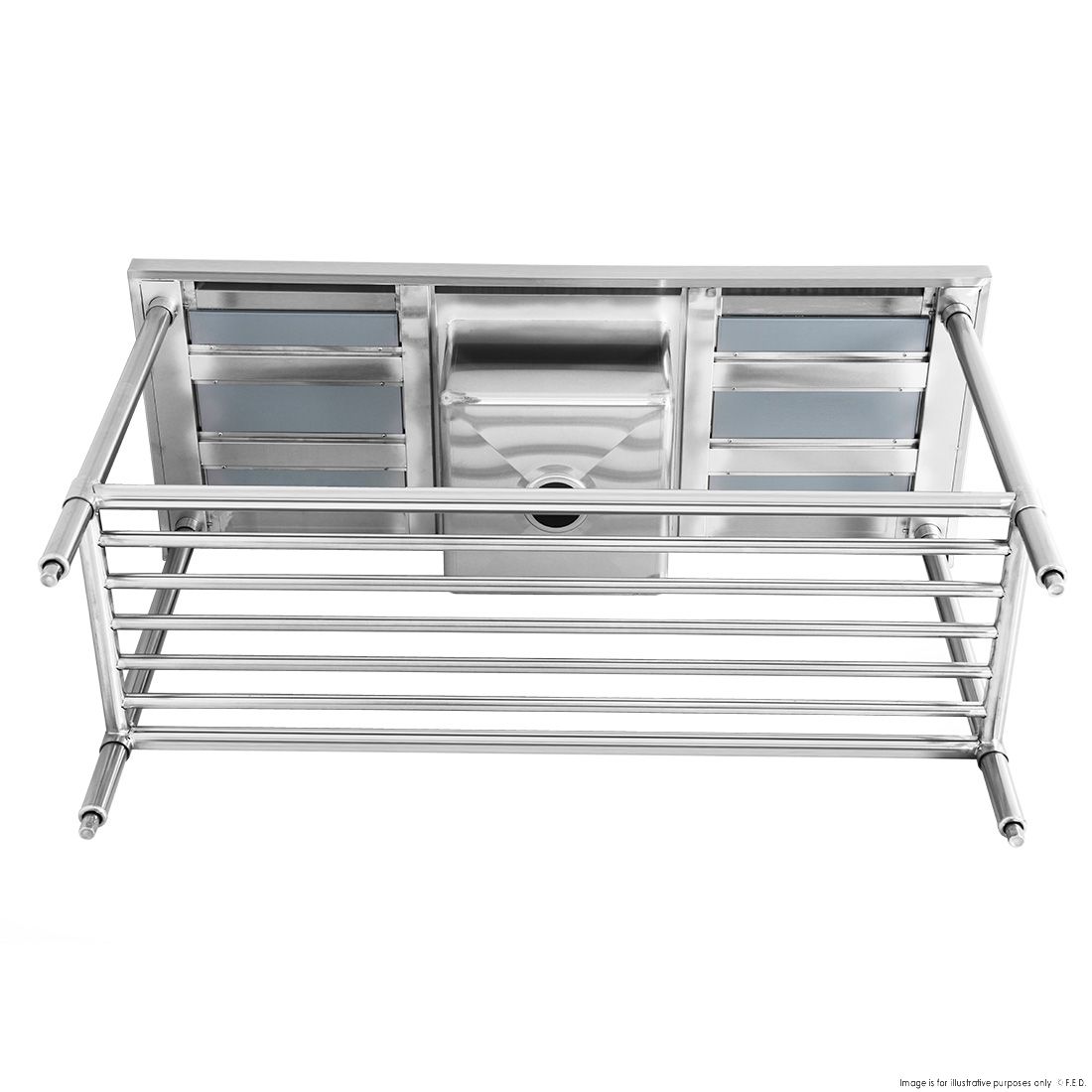 Single Sink Bench - Centre 1500x600x900mm