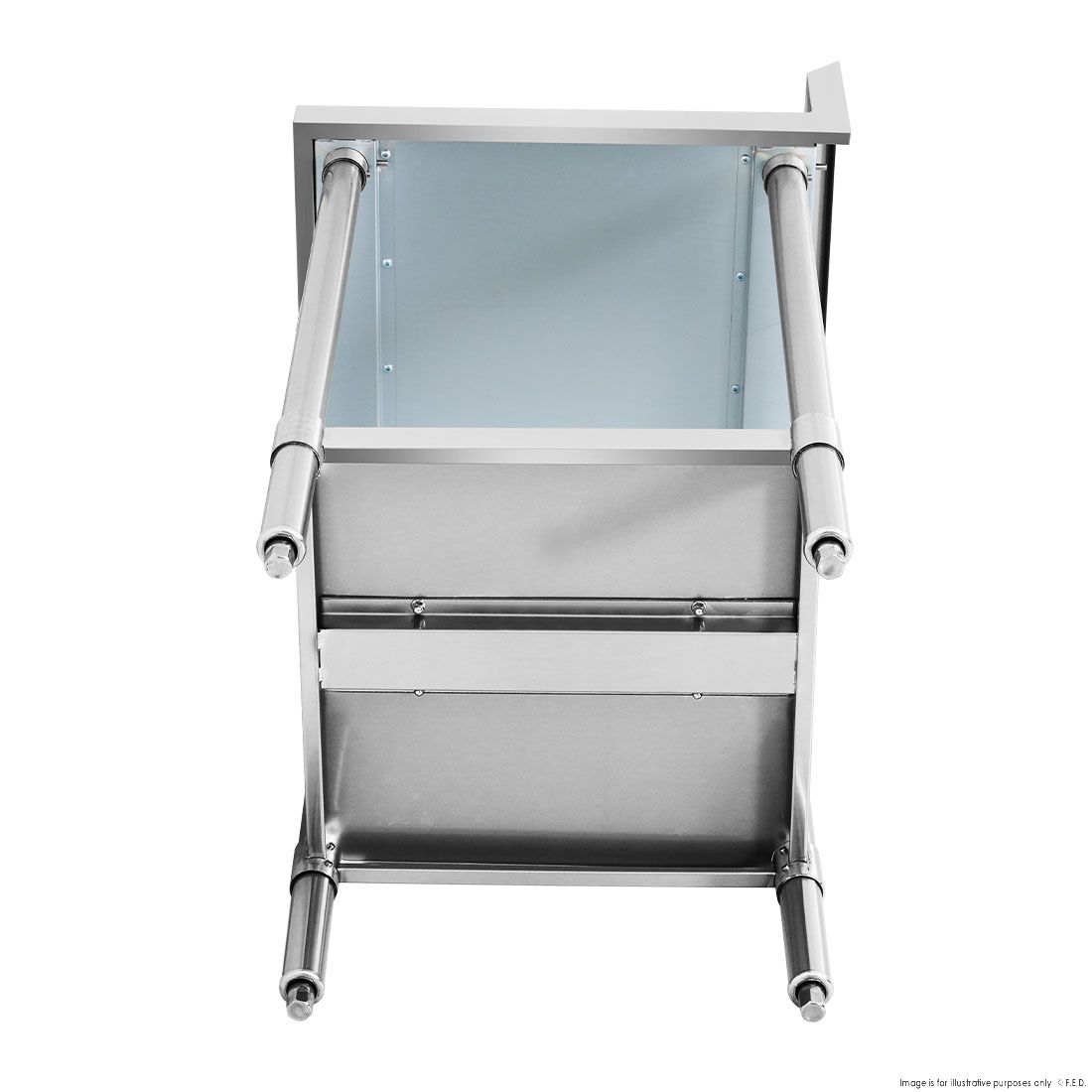 Corner Workbench with Splashback and Undershelf 600x600x900mm
