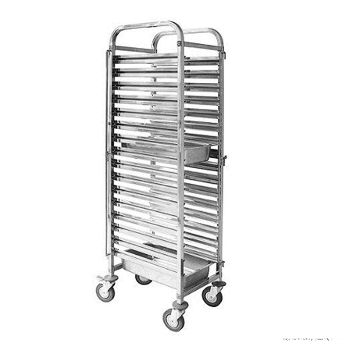 Modular System Baking tray trolley with 16 trays - 404091