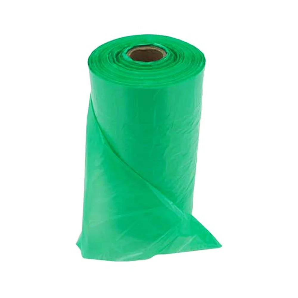 HDPE Large Produce Green Gusseted Roll Bag 450L x  250W x 100G mm (1 Roll)