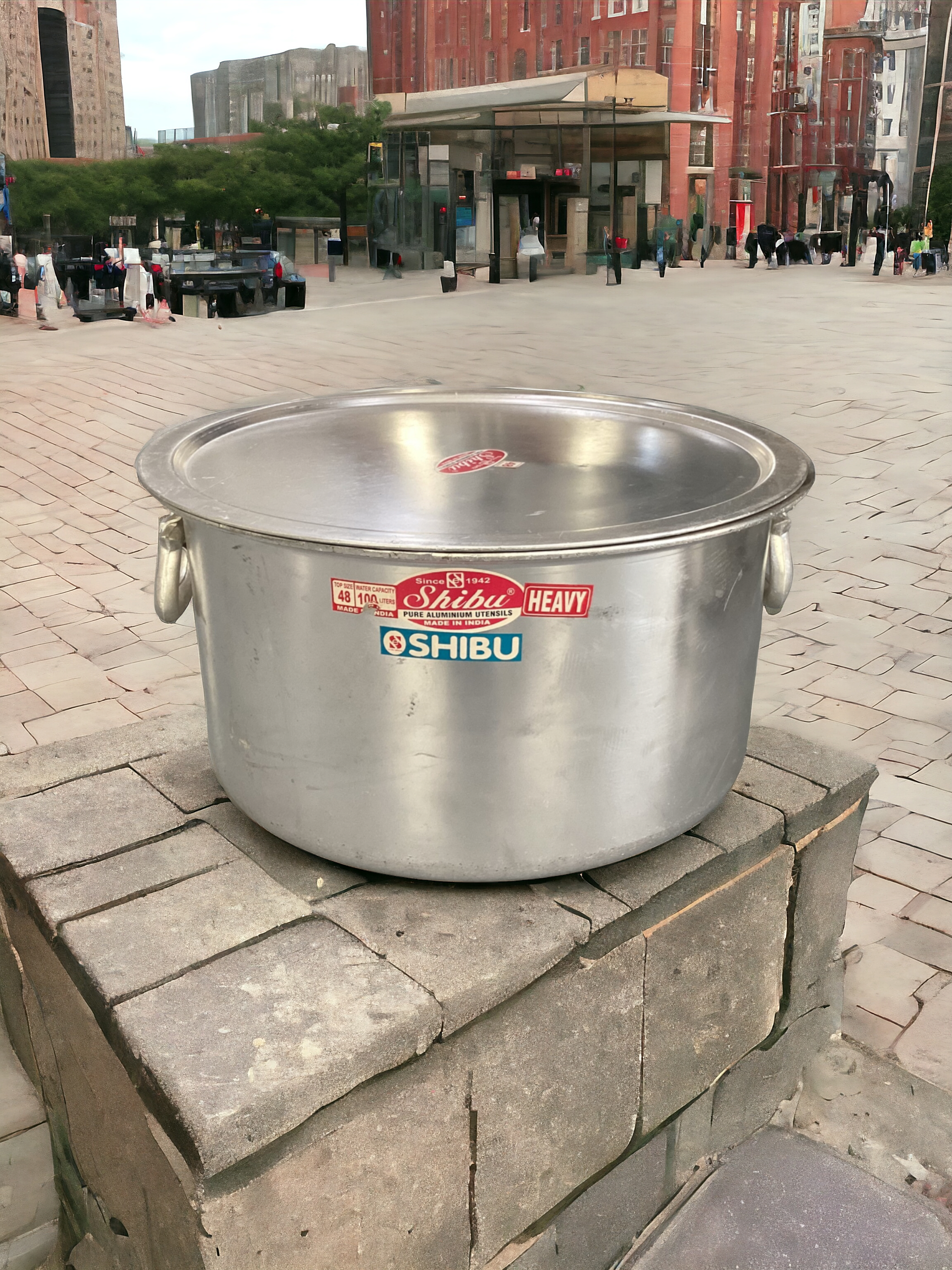 Aluminium Pot With Lid-SIZE 48