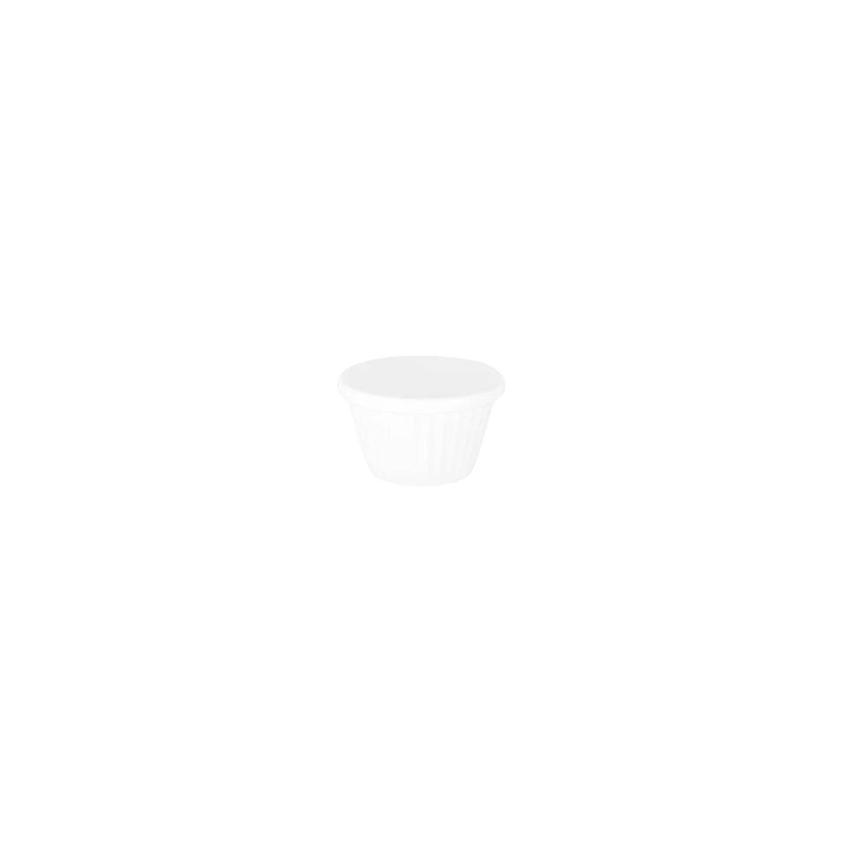White Ramekin Fluted 50x30mm / 50ml