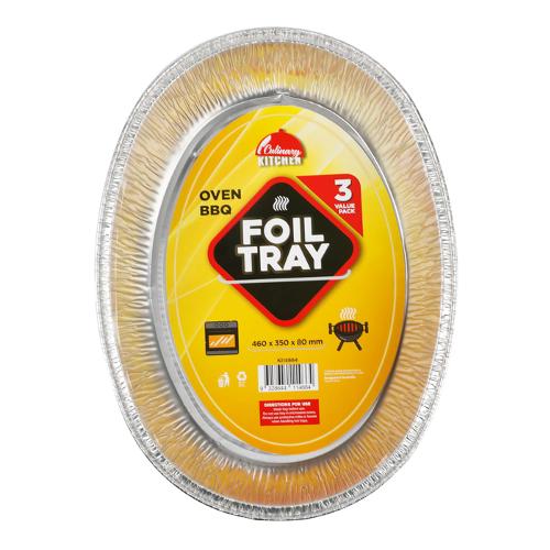 Foil Tray Oval 46x35x8cm PK3