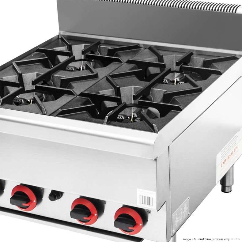Gas stove 4 Burners with Splashback 601x652x538mm