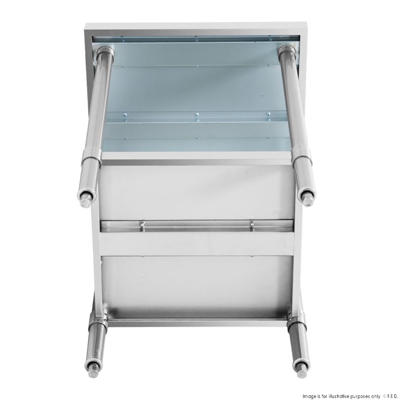Workbench with Undershelf and Splashback 600x600x900mm