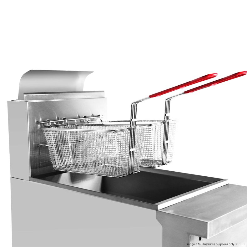Gas V-PAN fryer NG 104MJ 400x784X1178mm