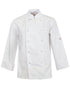 MEDIUM-LIGHTWEIGHT EXECUTIVE LONG SLEEVE CHEFS JACKET WITH PRESS STUDS White