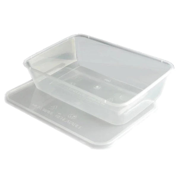 650ML Rectangle Containers with Lid 50 Pack