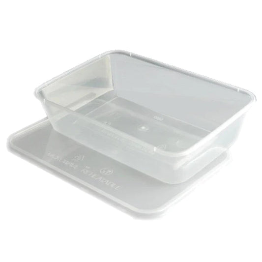 650ML Rectangle Containers with Lid 50 Pack
