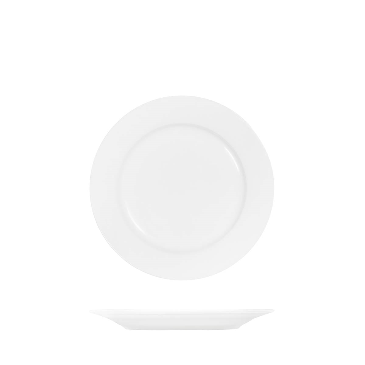 TABLEKRAFT CORE WHITE ROUND PLATE RIM SHAPE- 200mm (Box of 6)