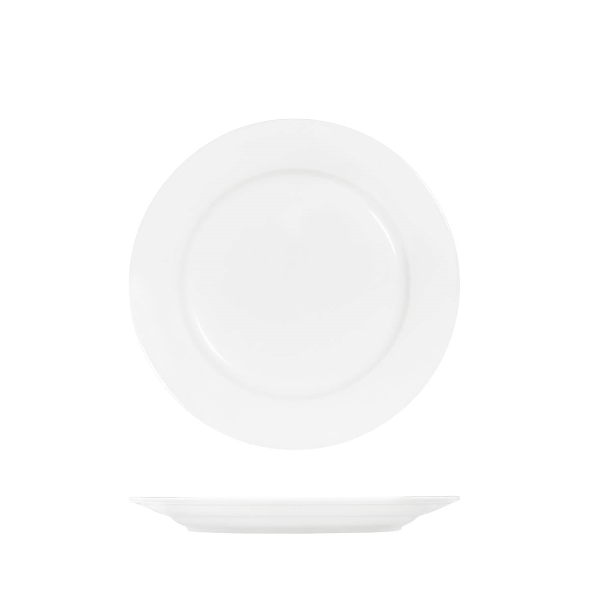 TABLEKRAFT CORE WHITE ROUND PLATE RIM SHAPE- 250mm (Box of 4)