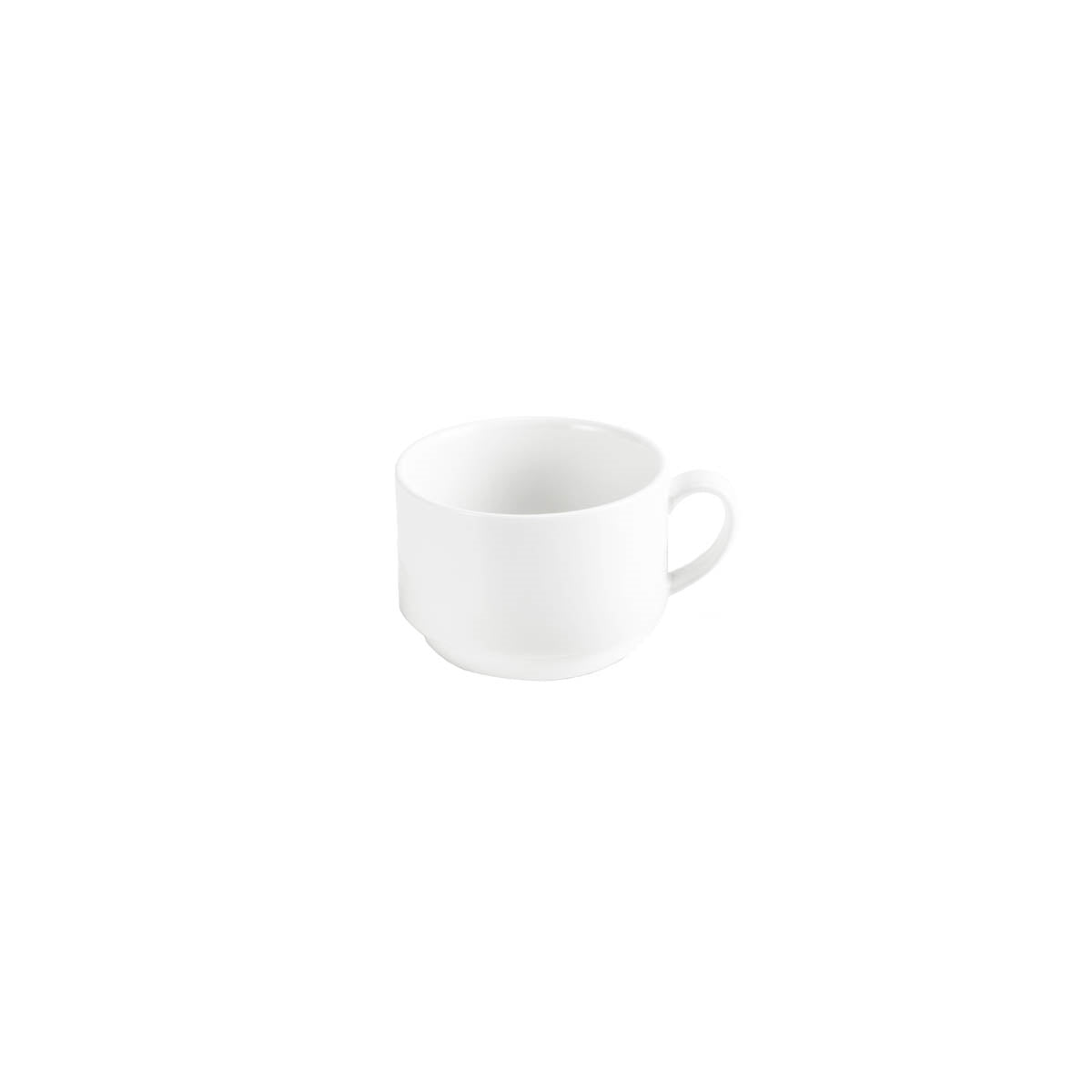 TABLEKRAFT CORE WHITE BANQUET COFFEE CUP STACK 220ml 85x65mm (Box of 6)