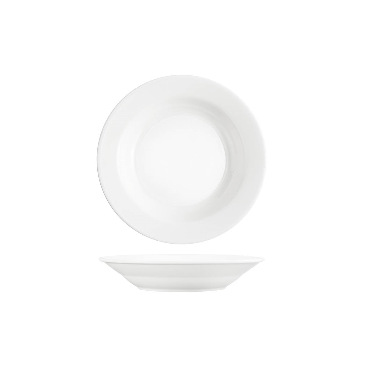 TABLEKRAFT CORE WHITE BANQUET ROUND PASTA PLATE 210x40mm (Box of 6)