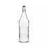 Glass Water Bottle - Panelled Round - Capacity1000ml