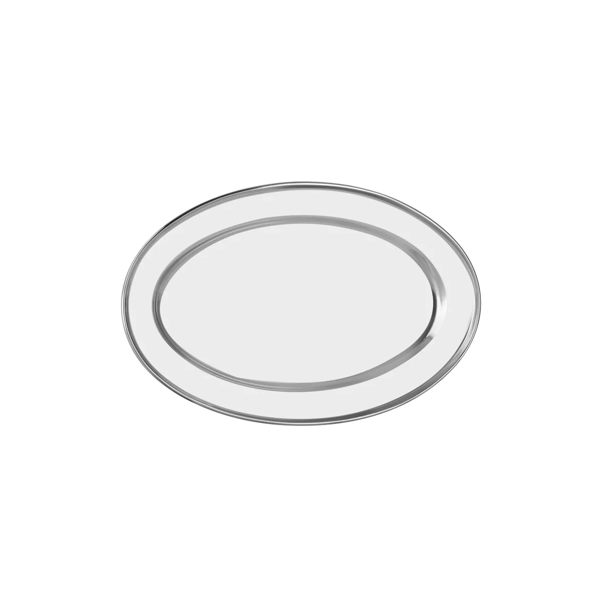 Oval Platter Rolled Edge Stainless Steel 350x270mm